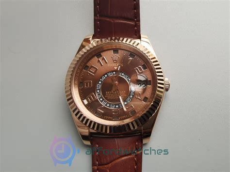 rolex brown alligator strap|Rolex Sky.